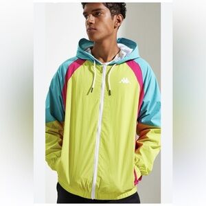 Kappa Authentic 90 Bertes full-zip hooded windbreaker jacket Men’s Medium